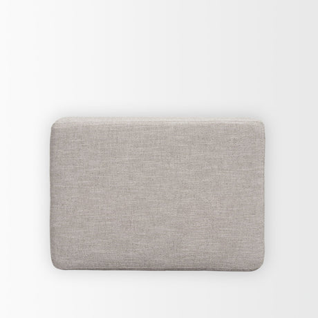 Halston Small Ottoman Light Gray Performance Fabric by Mercana at Eve Furniture