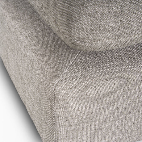 Halston Small Ottoman Light Gray Performance Fabric by Mercana at Eve Furniture