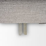 Halston Small Ottoman Light Gray Performance Fabric by Mercana at Eve Furniture