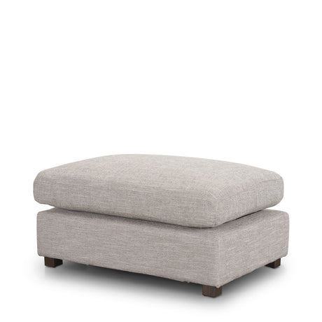 Halston Small Ottoman Light Gray Performance Fabric by Mercana at Eve Furniture