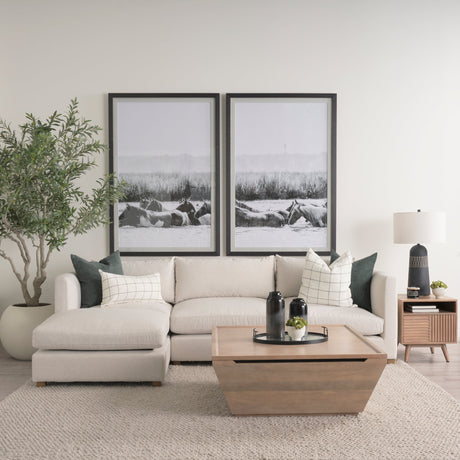 Halston Small Ottoman Oatmeal Performance Fabric by Mercana at Eve Furniture