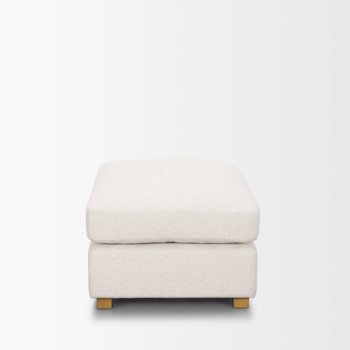 Halston Small Ottoman Oatmeal Performance Fabric by Mercana at Eve Furniture