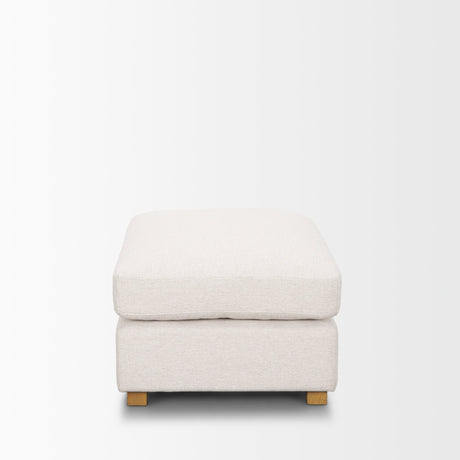 Halston Small Ottoman Oatmeal Performance Fabric by Mercana at Eve Furniture