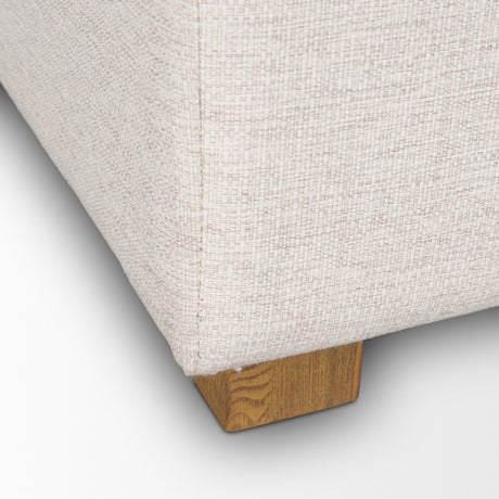 Halston Small Ottoman Oatmeal Performance Fabric by Mercana at Eve Furniture