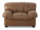 Halston Tan Leather Lounge Chair