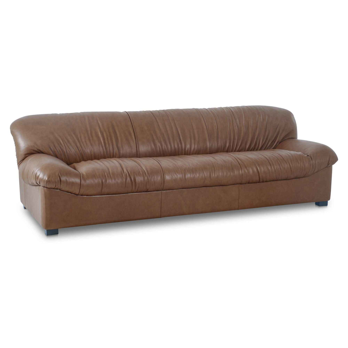 Halston Tan Leather Sofa