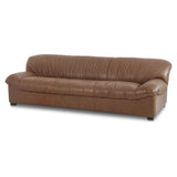 Halston Tan Leather Sofa