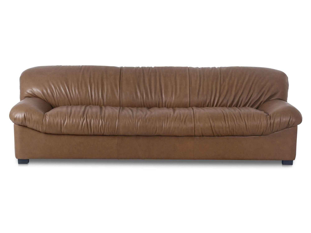 Halston Tan Leather Sofa