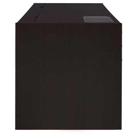 Halston Cappuccino 3-Drawer Connect-it Office Desk by Coaster at Eve Furniture