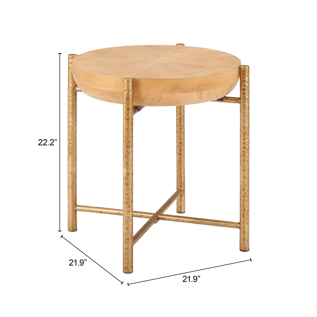 Halva Natural Side Table by Zuomod at Eve Furniture