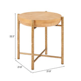 Halva Natural Side Table by Zuomod at Eve Furniture