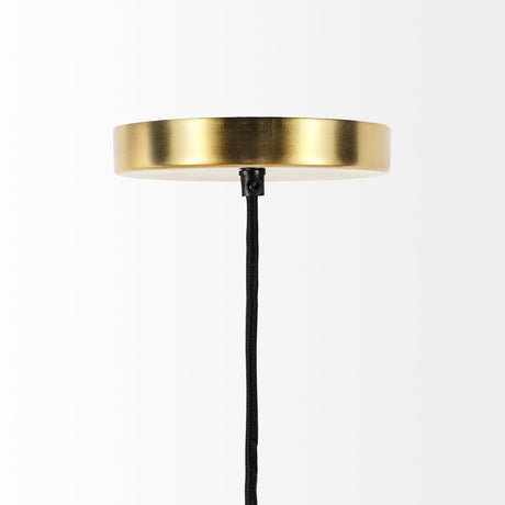 Halycon Gold Mesh and Iron Pendant Light by Mercana at Eve Furniture