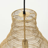 Halycon Gold Mesh and Iron Pendant Light by Mercana at Eve Furniture