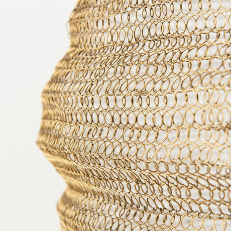 Halycon Gold Mesh and Iron Pendant Light by Mercana at Eve Furniture