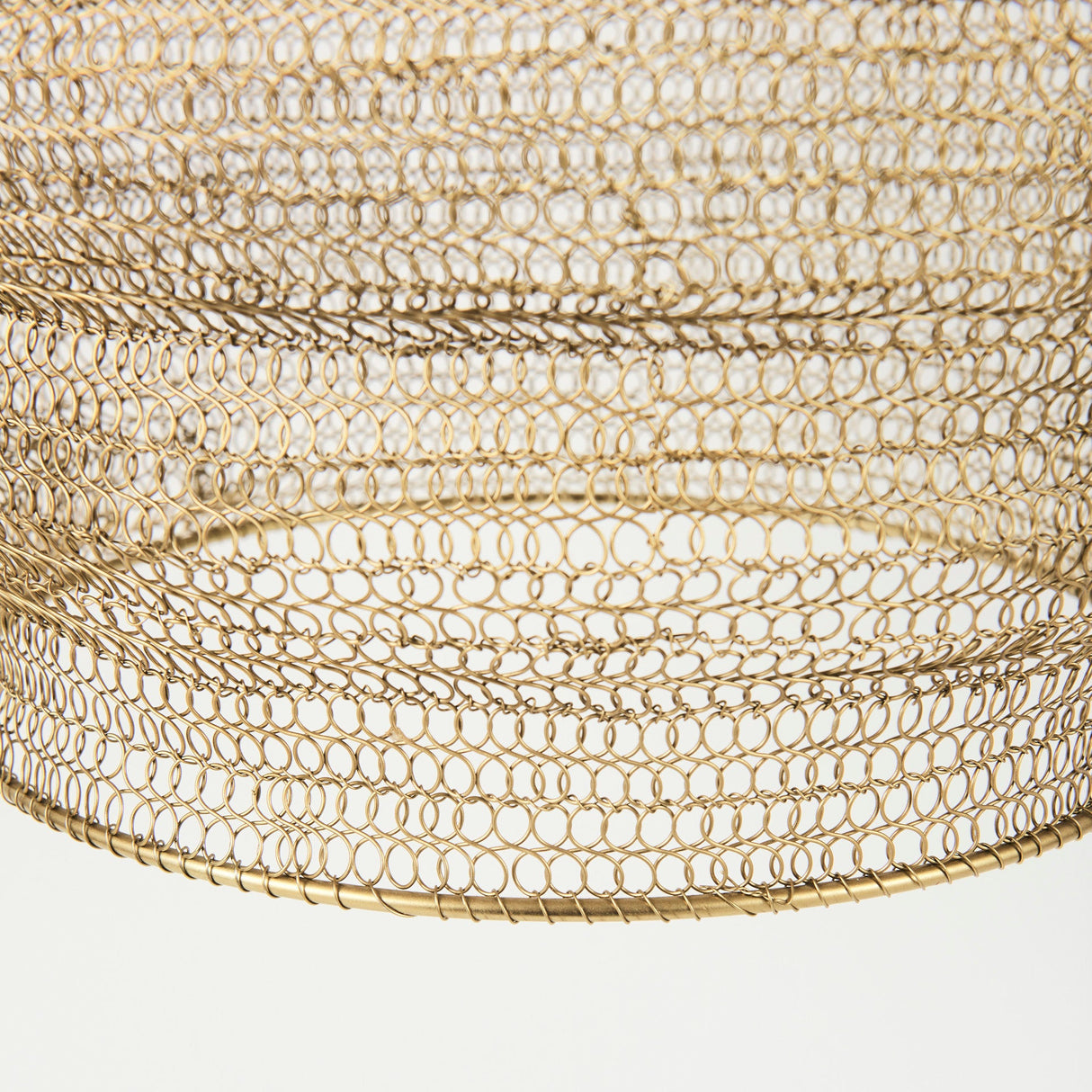 Halycon Gold Mesh and Iron Pendant Light by Mercana at Eve Furniture