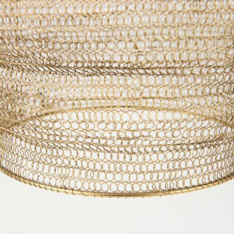 Halycon Gold Mesh and Iron Pendant Light by Mercana at Eve Furniture