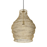 Halycon Gold Mesh and Iron Pendant Light by Mercana at Eve Furniture