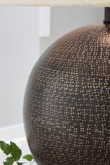 Hambell Black/Gold Finish Table Lamp by Ashley at Eve Furniture