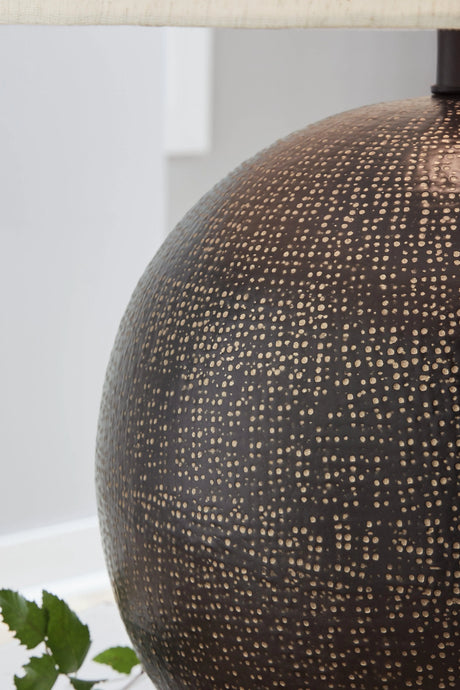 Hambell Black/Gold Finish Table Lamp by Ashley at Eve Furniture