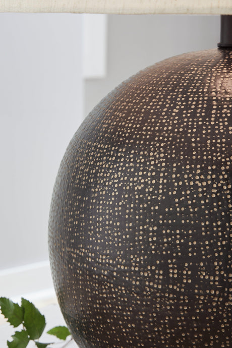 Hambell Black/Gold Finish Table Lamp by Ashley at Eve Furniture