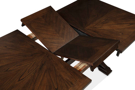 Hamil Brown & Beige Extendable Dining Room Set by Crown Mark at Eve Furniture