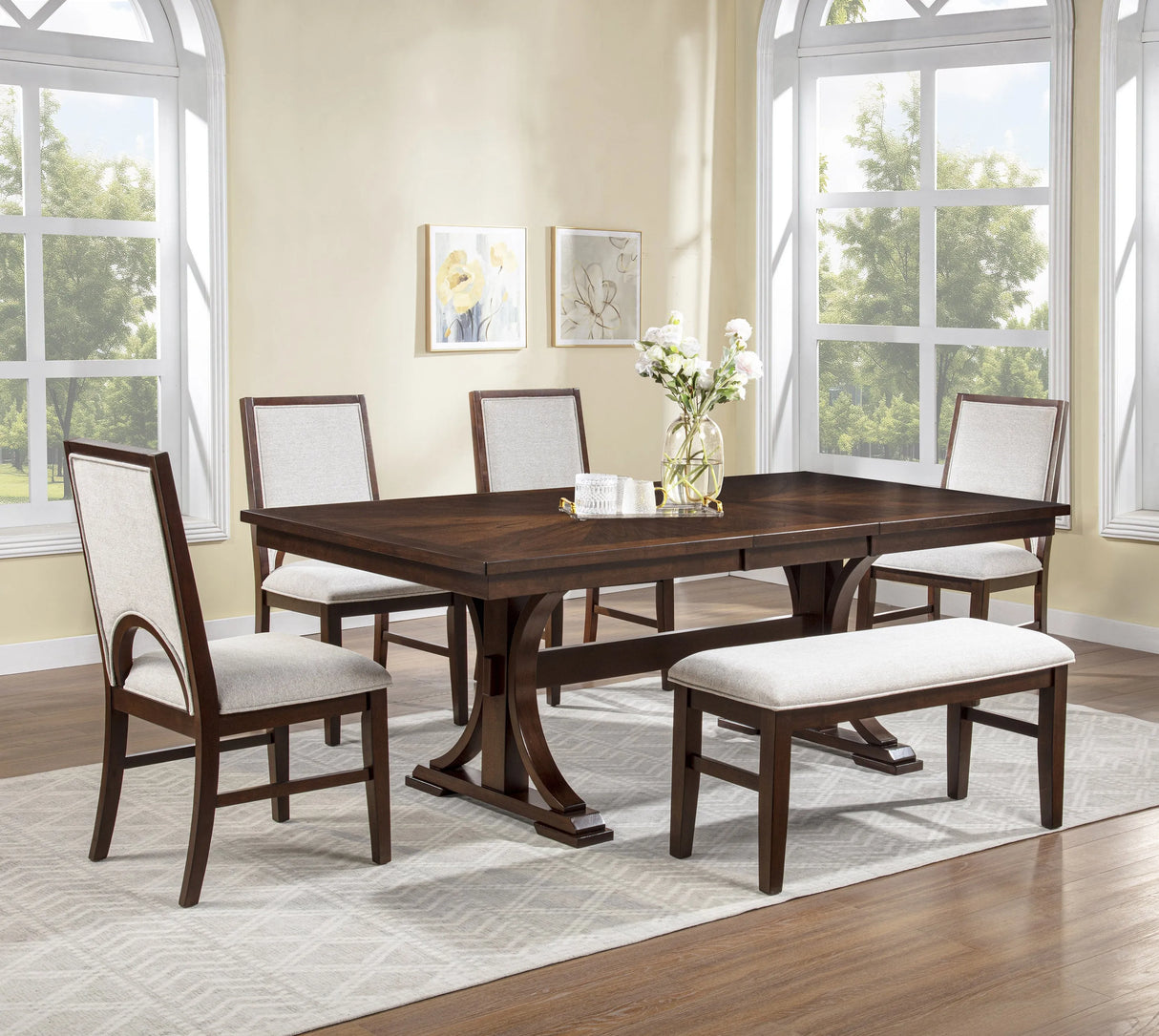 Hamil Brown Dining Bench by Crown Mark at Eve Furniture