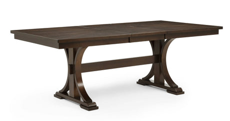 Hamil Brown W/18" Butterfly Leaf Dining Table by Crown Mark at Eve Furniture