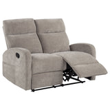 Hamilton 2-piece Chenille Manual Reclining Sofa Set Sand by Coaster at Eve Furniture
