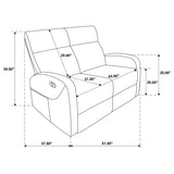 Hamilton 3-piece Chenille Manual Reclining Sofa Set Charcoal Grey by Coaster at Eve Furniture