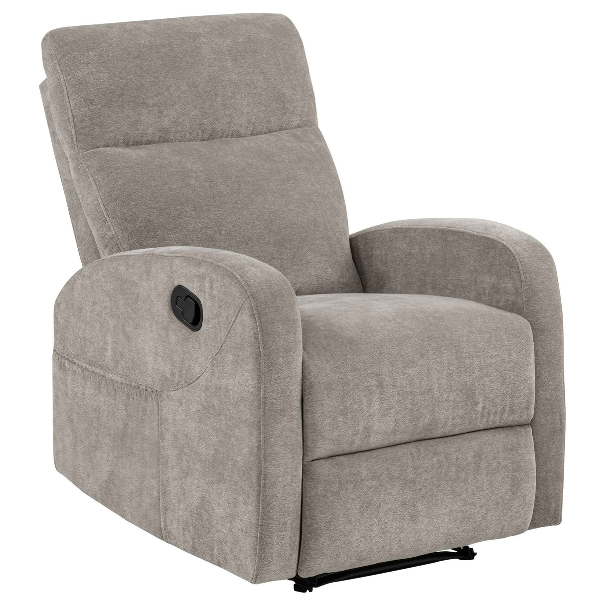 Hamilton Chenille Upholstered Manual Glider Recliner Sand by Coaster at Eve Furniture