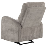 Hamilton Chenille Upholstered Manual Glider Recliner Sand by Coaster at Eve Furniture