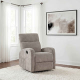 Hamilton Chenille Upholstered Manual Glider Recliner Sand by Coaster at Eve Furniture