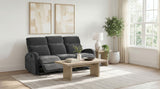 Hamilton Chenille Upholstered Manual Reclining Sofa Charcoal Grey by Coaster at Eve Furniture