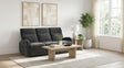 Hamilton Chenille Upholstered Manual Reclining Sofa Charcoal Grey by Coaster at Eve Furniture