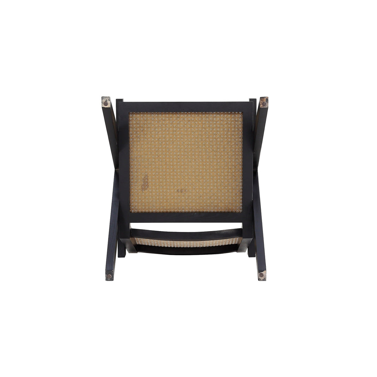 Hamlet Accent Chair in Black and Natural Cane by Manhattan Comfort at Eve Furniture