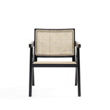 Hamlet Accent Chair in Black and Natural Cane by Manhattan Comfort at Eve Furniture