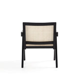 Hamlet Accent Chair in Black and Natural Cane by Manhattan Comfort at Eve Furniture