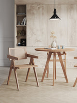 Hamlet Dining Arm Chair in Nature Cane by Manhattan Comfort at Eve Furniture