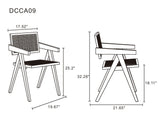Hamlet Dining Arm Chair in Nature Cane by Manhattan Comfort at Eve Furniture