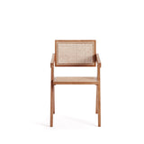 Hamlet Dining Arm Chair in Nature Cane by Manhattan Comfort at Eve Furniture