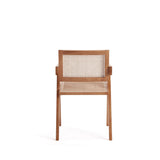 Hamlet Dining Arm Chair in Nature Cane by Manhattan Comfort at Eve Furniture