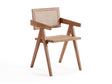 Hamlet Dining Arm Chair in Nature Cane by Manhattan Comfort at Eve Furniture