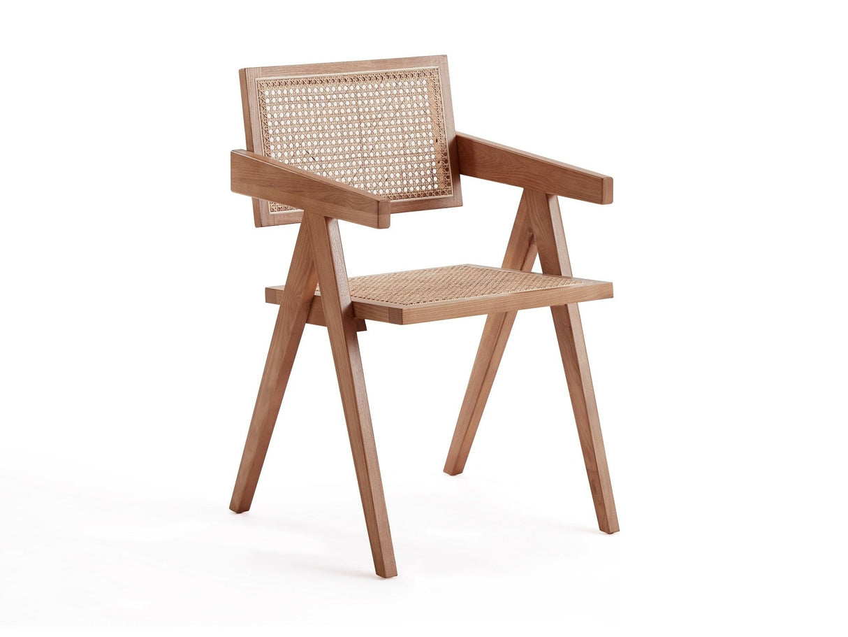 Hamlet Dining Arm Chair in Nature Cane by Manhattan Comfort at Eve Furniture