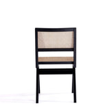 Hamlet Dining Chair in Black and Natural Cane (set of 2) by Manhattan Comfort at Eve Furniture