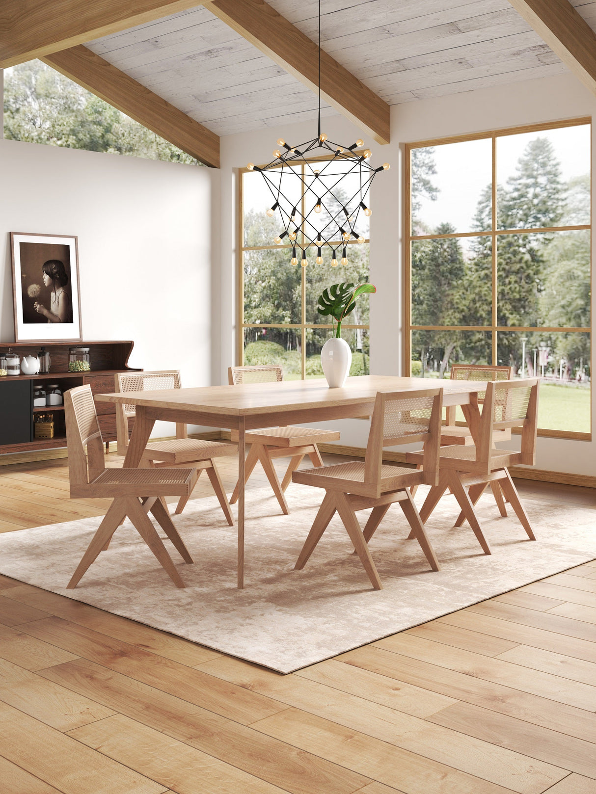 Hamlet Dining Chair in Nature Cane (set of 2) by Manhattan Comfort at Eve Furniture