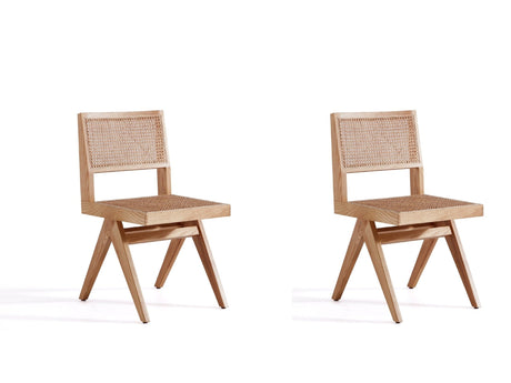 Hamlet Dining Chair in Nature Cane (set of 2) by Manhattan Comfort at Eve Furniture