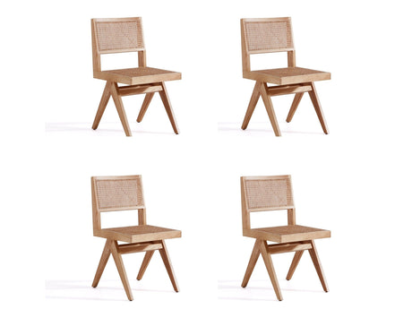 Hamlet Dining Chair in Nature Cane (set of 4) by Manhattan Comfort at Eve Furniture