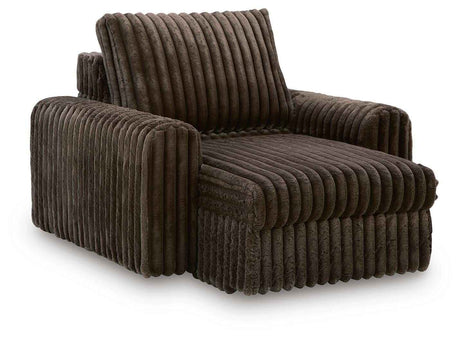 HamlinBay Chocolate Power Gliding Chaise by Ashley at Eve Furniture