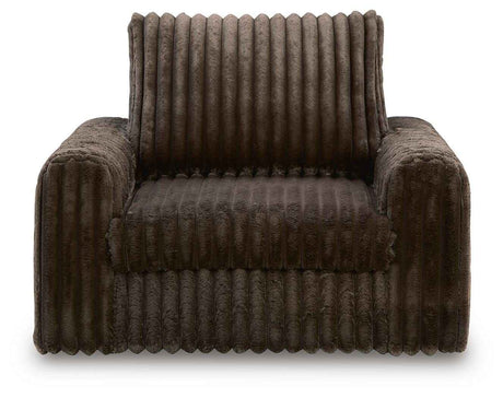 HamlinBay Chocolate Power Gliding Chaise by Ashley at Eve Furniture