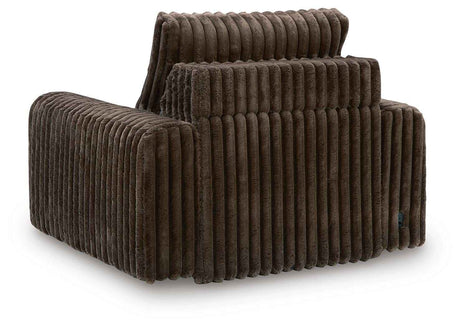 HamlinBay Chocolate Power Gliding Chaise by Ashley at Eve Furniture